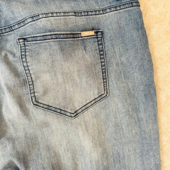 Jennifer Lopez Womens High Rise Cropped Medium Wash Cotton Denim Blue Jeans 18W - Picture 6 of 6